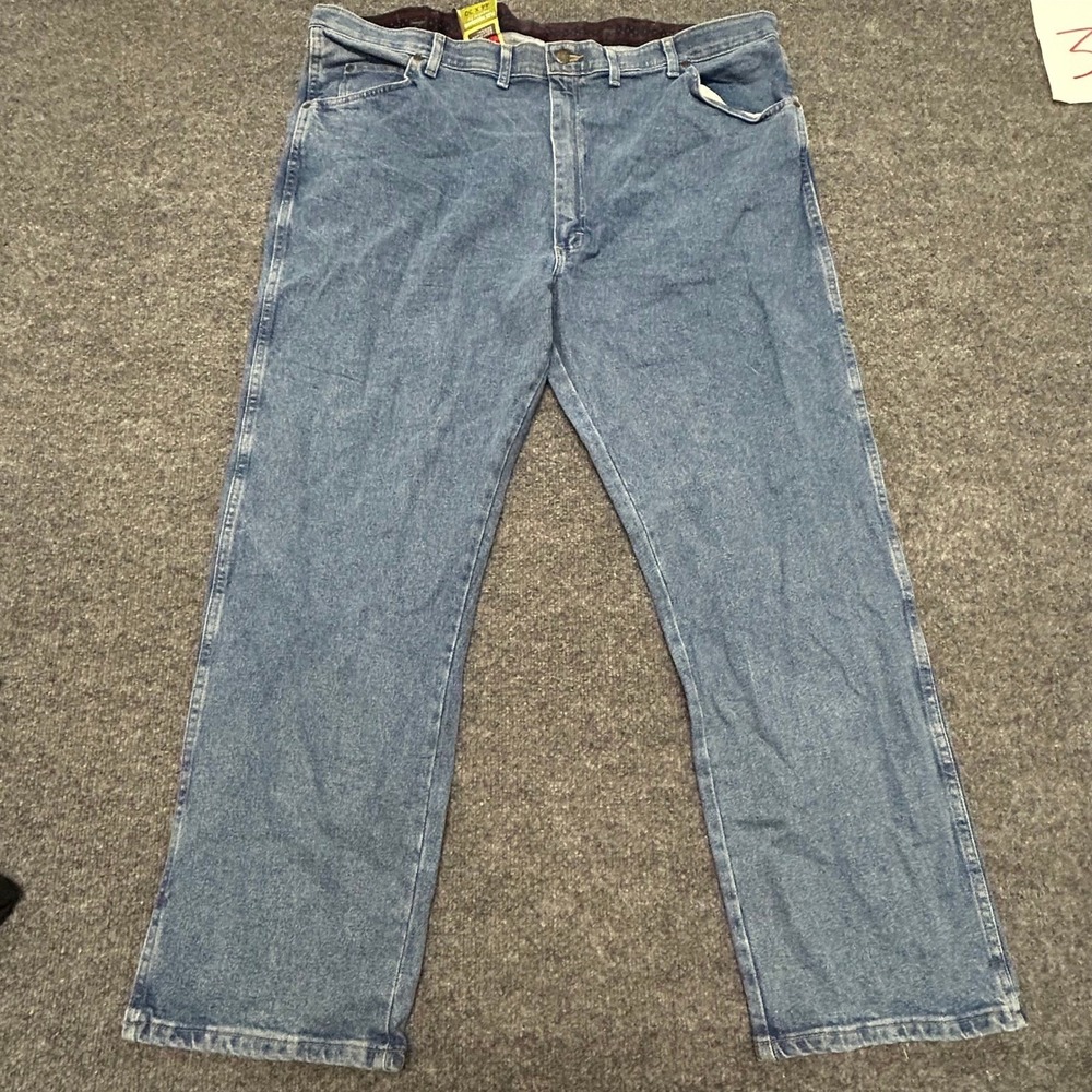 Wrangler Jeans Mens Size 44x30 Blue Regular Fit Flex Waistband Denim Straight